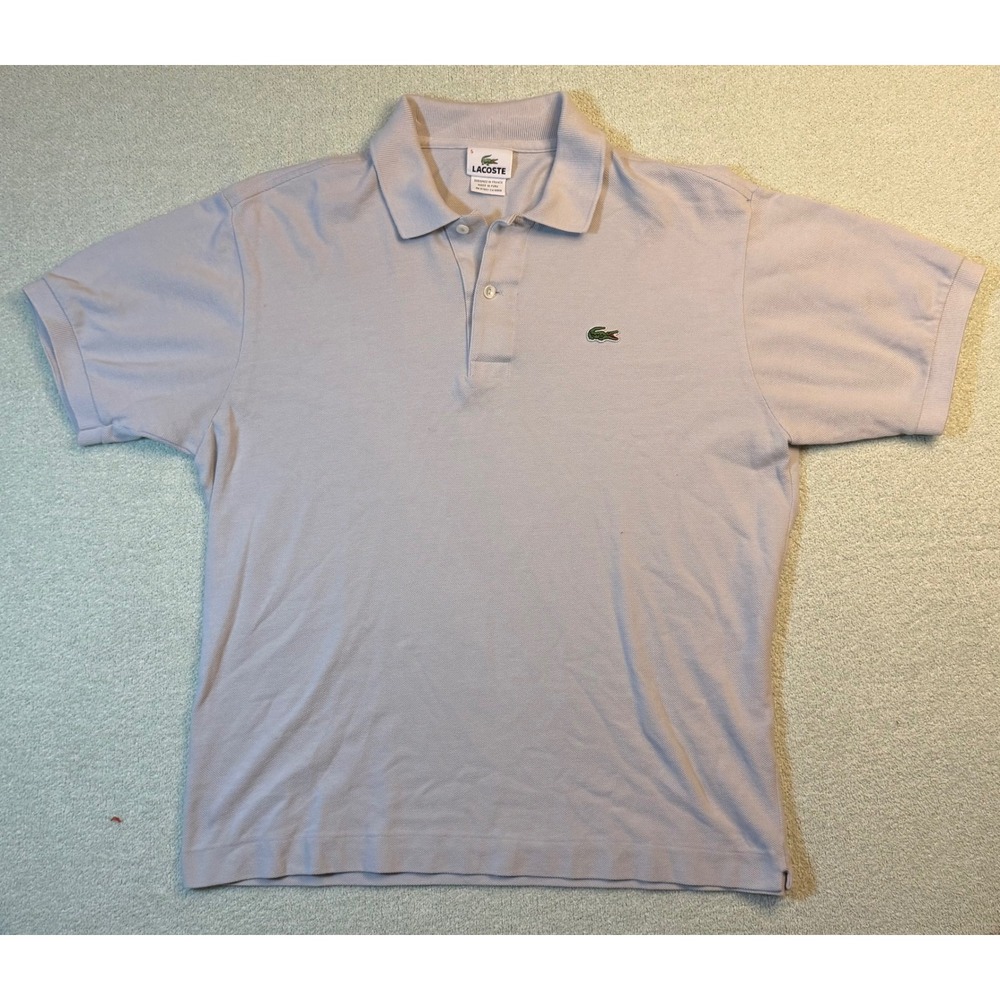 Lacoste Mens Short Sleeve Pique Polo Shirt Lavender Purple Size 5 M